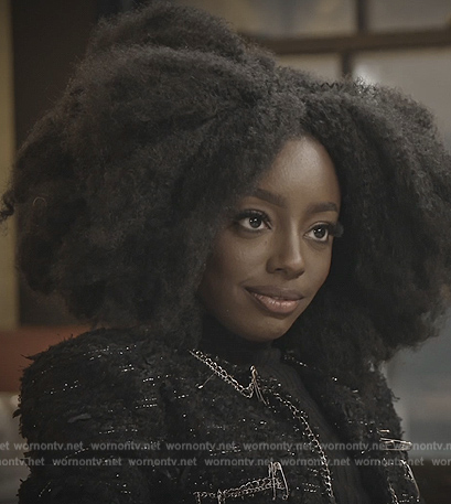 Venita’s black tweed jacket on Southern Charm