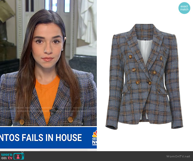 Veronica Beard Blue Miller Dickey Jacket worn by Julie Tsirkin on NBC News Daily