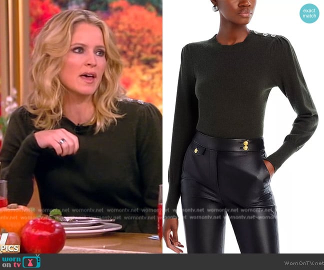 Veronica Beard Nelia Cashmere Crewneck Sweater worn by Sara Haines on The View