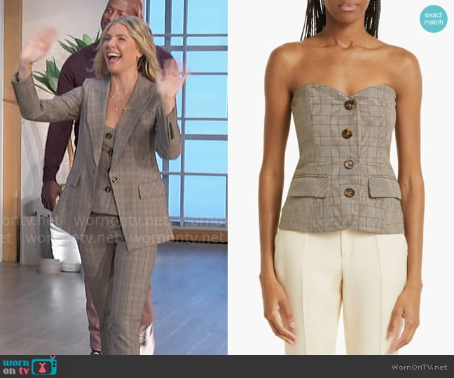 Veronica Beard Arlette Bustier worn by Amanda Kloots on The Talk