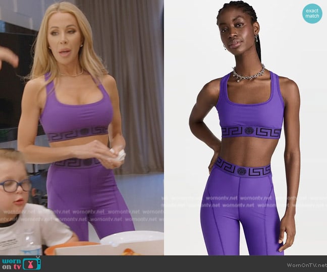 Versace Lycra Matt Sports Bra worn by Lisa Hochstein (Lisa Hochstein) on The Real Housewives of Miami