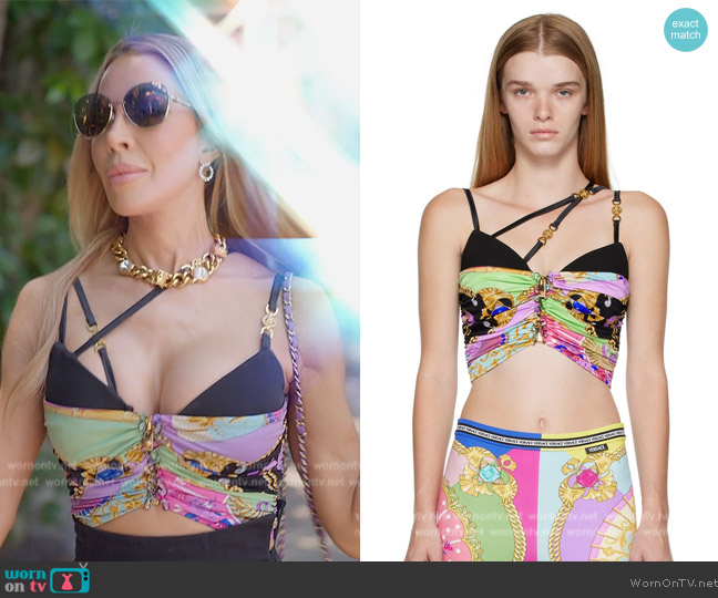Versace Ventagli Tank Top worn by Lisa Hochstein (Lisa Hochstein) on The Real Housewives of Miami