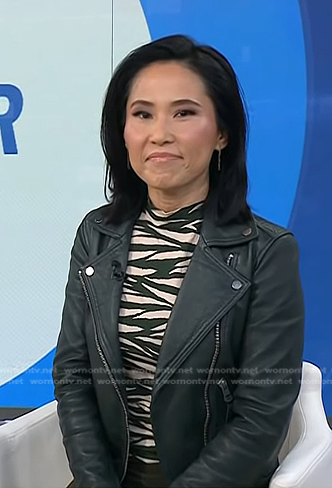 Vicky’s animal print top on Today