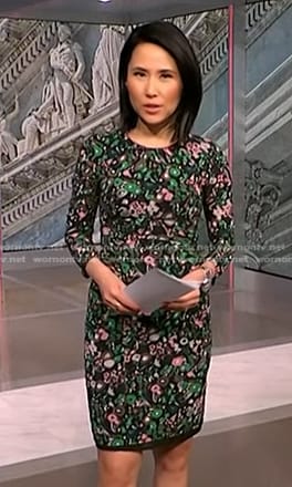 Vicky’s floral print long sleeve dress on NBC News Daily