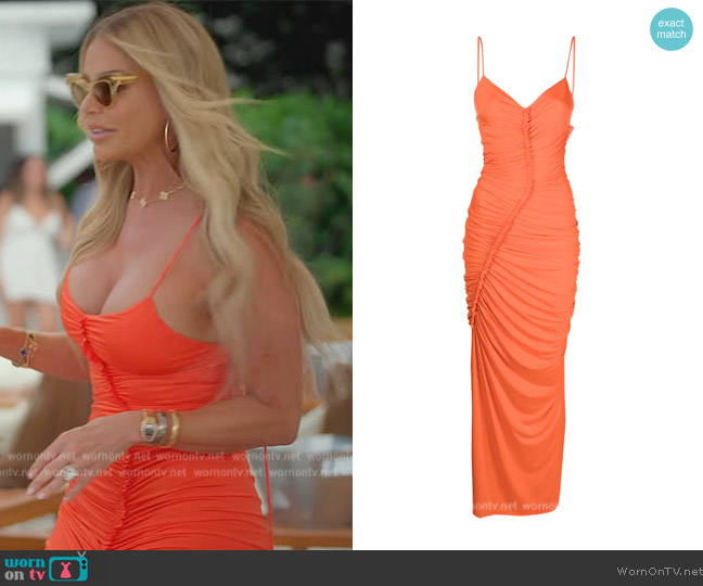 Victoria Beckham Ruched Maxi Dress worn by Alexia Echevarria (Alexia Echevarria) on The Real Housewives of Miami