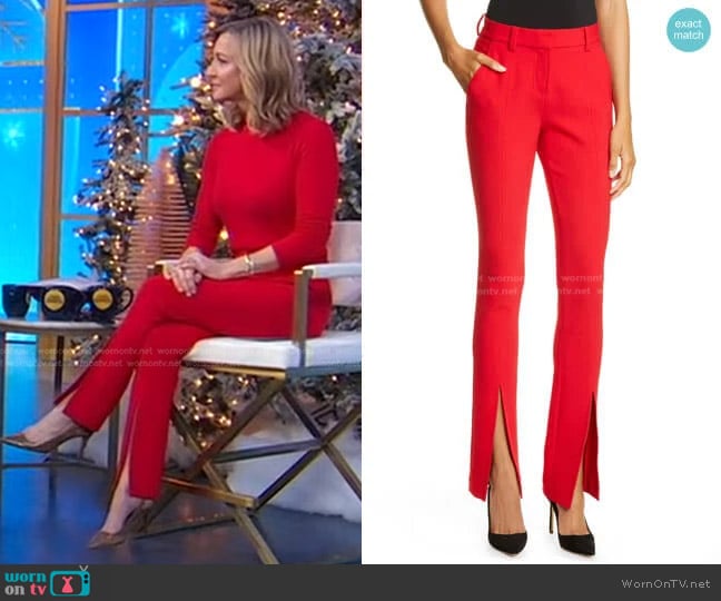 A.L.C. Conway Front Slit Pants worn by Lara Spencer on Good Morning America