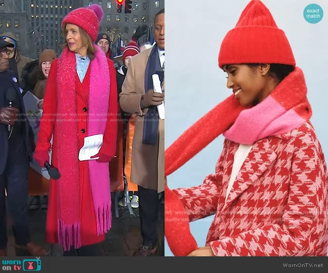 Anthropologie Recycled Two-Tone Scarf worn by Hoda Kotb on Today