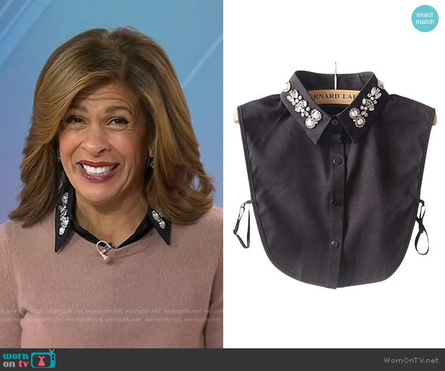 Booluee Detachable Pearl Rhinestone Collar worn by Hoda Kotb on Today