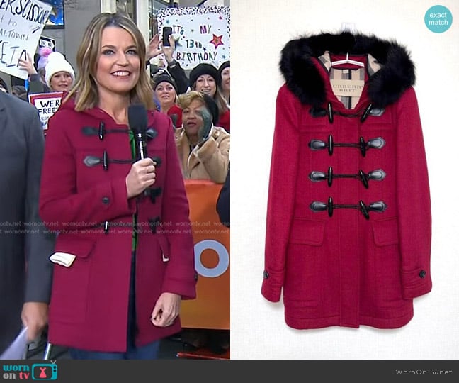 Burberry Brit Blackwell Duffle Coat worn by Savannah Guthrie on Today