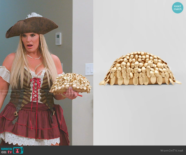 Cult Gaia Jaala Mini Bubbles Shell Clutch Bag worn by Heather Gay on The Real Housewives of Salt Lake City