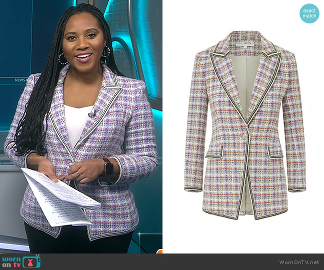 Veronica Beard Etney Dickey Jacket worn by Kay Angrum on NBC News Daily