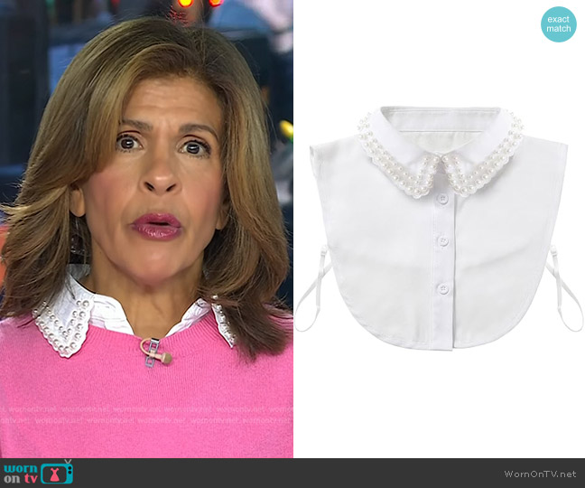 Shinywear Detachable Pearl Collar worn by Hoda Kotb on Today