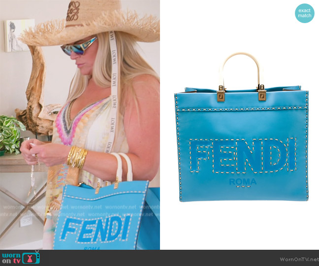 Fendi Sunshine Shopper Tote worn by Heather Gay on The Real Housewives of Salt Lake City