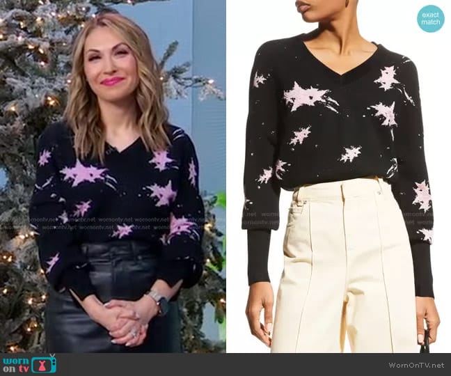 Diane von Furstenberg June Star Sweater worn by Lori Bergamotto on Good Morning America
