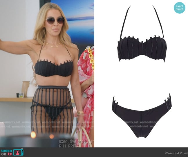 La Perla Graphique Couture Bikini Swimsuit worn by Lisa Hochstein (Lisa Hochstein) on The Real Housewives of Miami