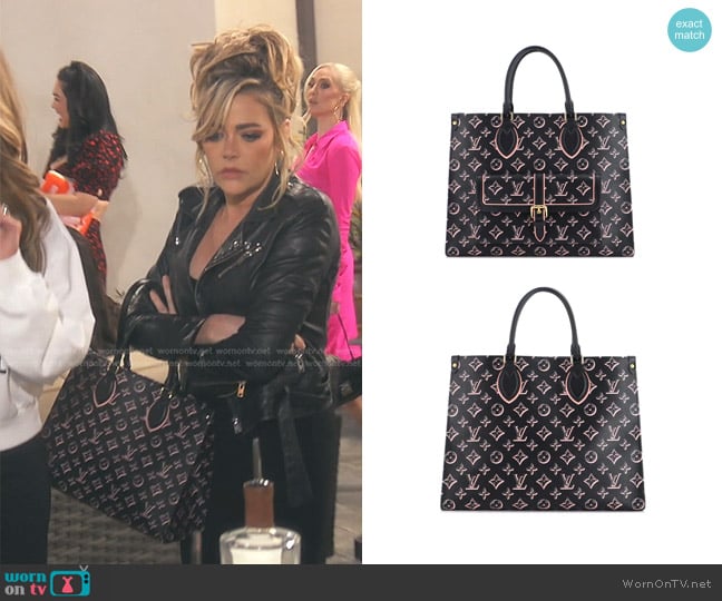 Louis Vuitton Monogram Fall for You LV Neo Onthego MM Bag worn by Denise Richards on The Real Housewives of Beverly Hills
