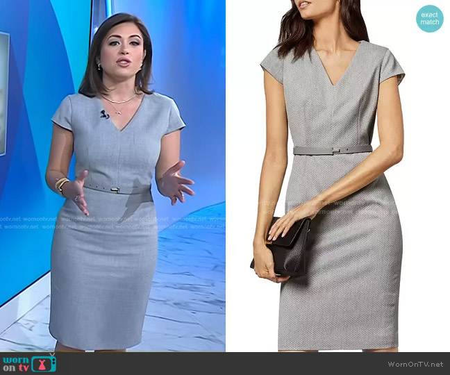 Ted Baker Michahd Belted Sheath Dress worn by Chloe Melas on Today