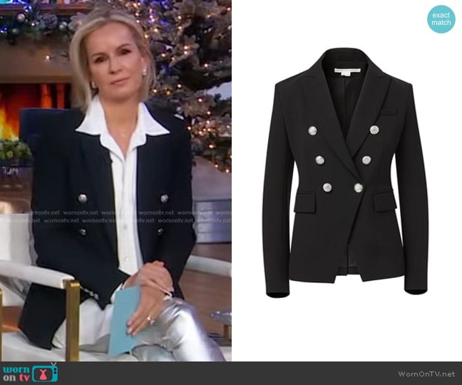 Veronica Beard Miller Dickey Jacket in Black with Silver Buttons worn by Dr. Jennifer Ashton on Good Morning America