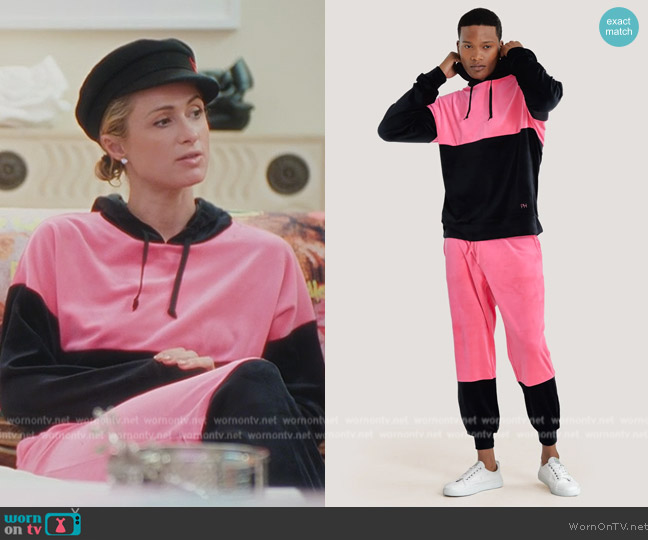 Paris Hilton Tracksuits Stunner Color Block Hoodie worn by Paris Hilton on Paris in Love