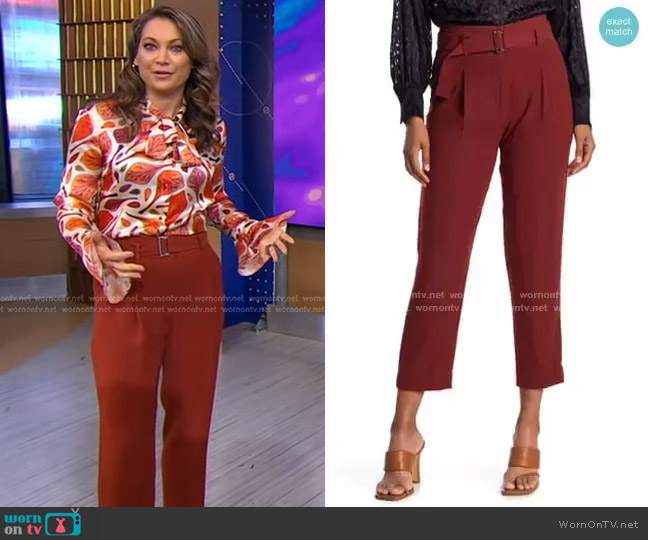 Reiss Cacey Pleated Front Trousers worn by Ginger Zee on Good Morning America