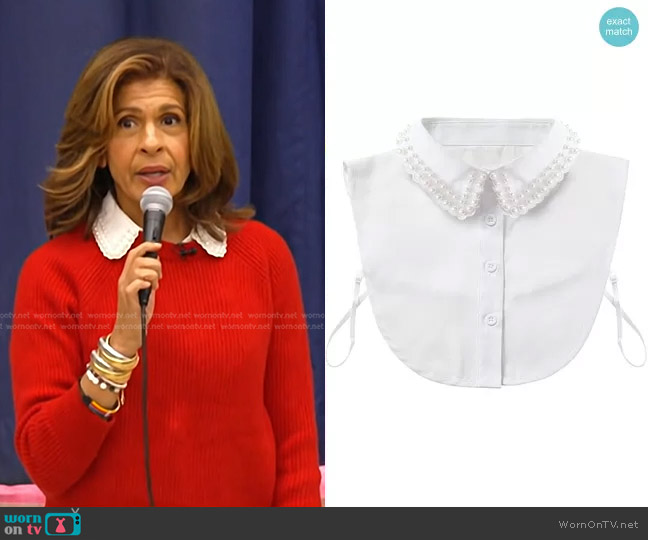 Shinywear Detachable Pearl Collar worn by Hoda Kotb on NBC News Daily