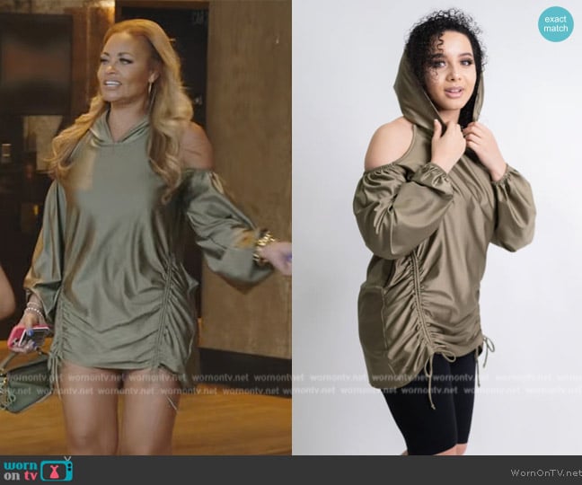 Noite Rose Spend the Night Bag- The Weekend Hoodie Dress worn by Gizelle Bryant on The Real Housewives of Potomac