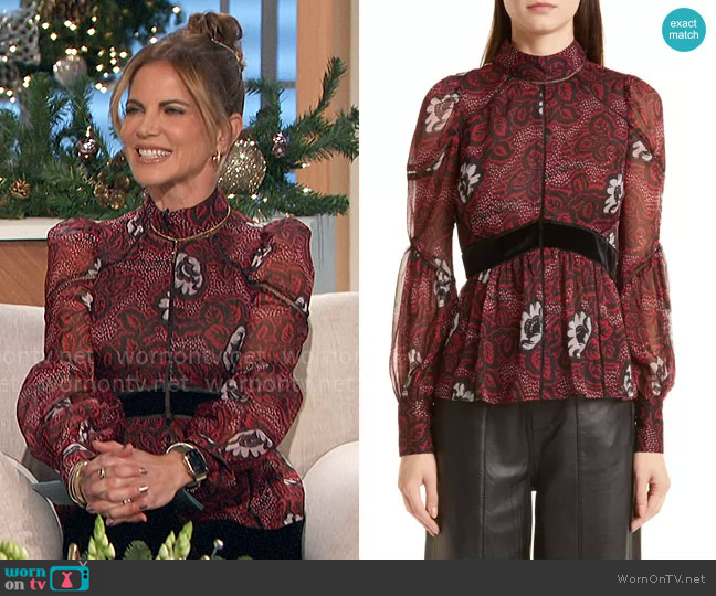 Ted Baker Alexxei Top worn by Natalie Morales on The Talk