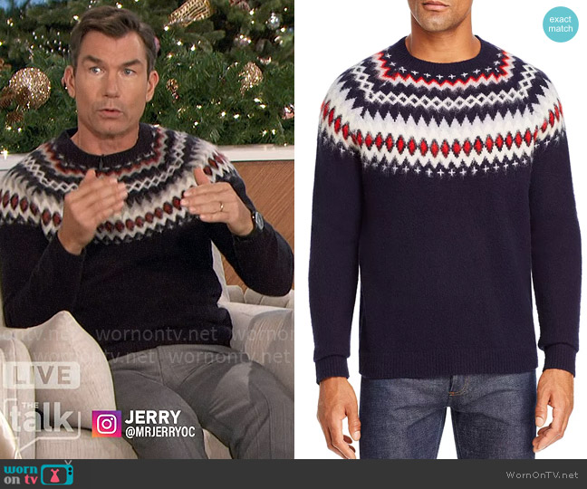 The Men's Store Merino Wool Fair Isle Sweater worn by Jerry O'Connell on The Talk