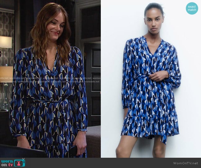 Zara The Paula Dress worn by Stephanie Johnson (Abigail Klein) on Days of our Lives