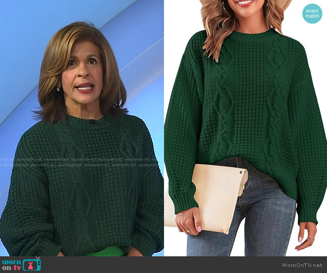 Zaful Cable Knit Sweater worn by Hoda Kotb on Today