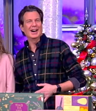 Adam Glassman’s plaid cardigan on The View
