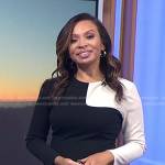 Adelle’s black and white colorblock dress on Today