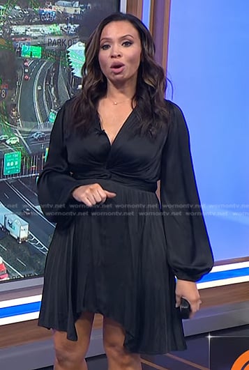 Adelle’s black twist front dress on Today
