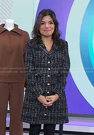 Adrianna’s black tweed dress on Today