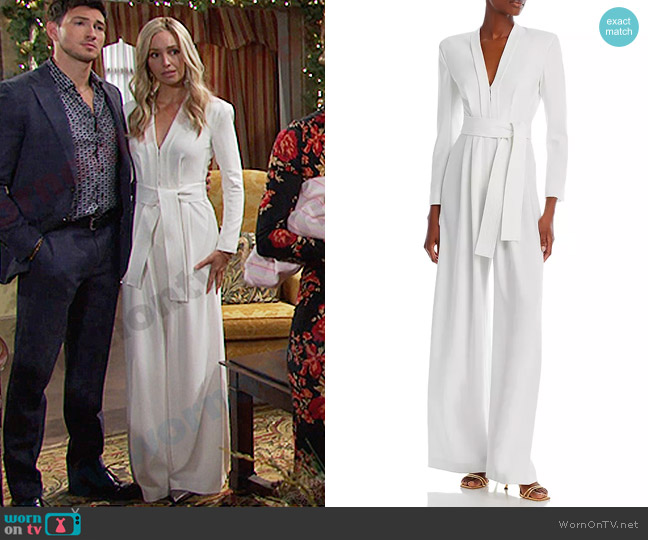 A.L.C. Kieran II Belted Jumpsuit worn by Theresa Donovan (Emily O'Brien) on Days of our Lives