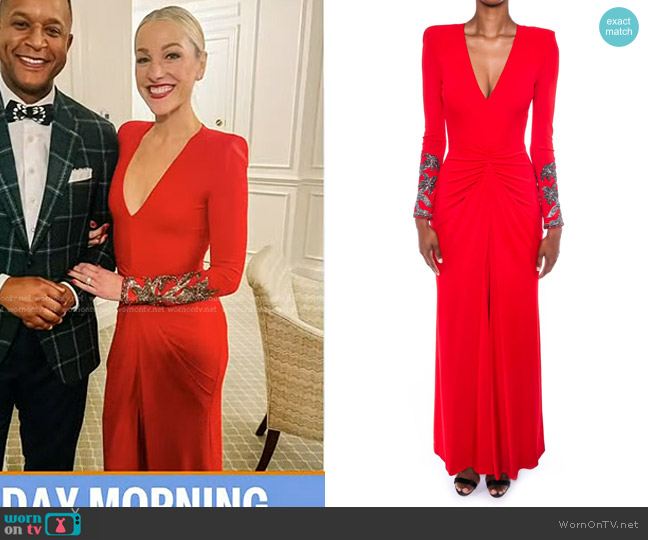 Alexander McQueen Long Sleeve Gown worn by Lindsay Czarniak on Today
