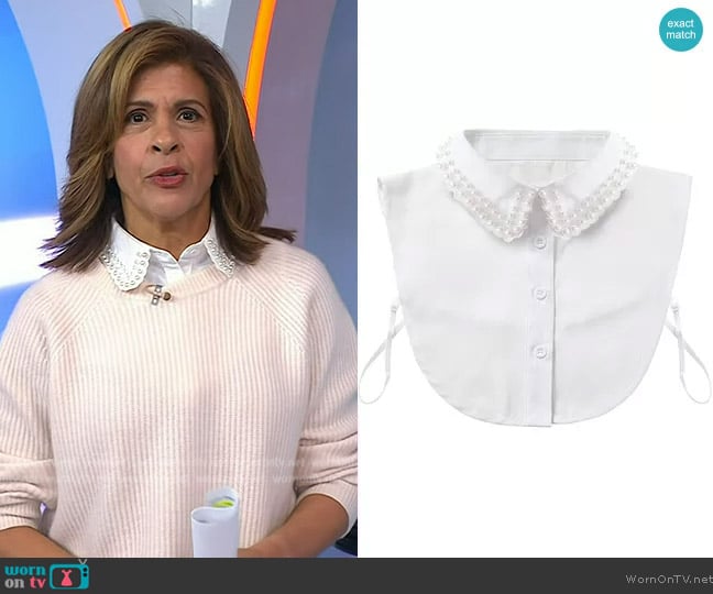 Shinywear Detachable Pearl Collar worn by Hoda Kotb on Today