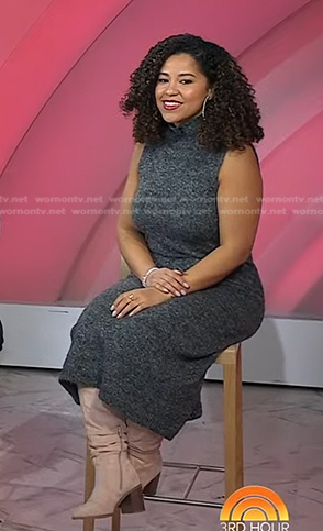 Arianna’s grey turtleneck sweater dress on Today