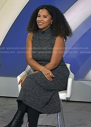 Arianna’s grey turtleneck sweater dress on Today