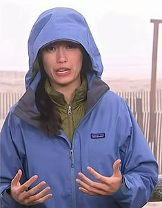 Emilie Ikeda’s blue hooded jacket on NBC News Daily