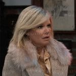 Ava’s herringbone fur collar coat on General Hospital