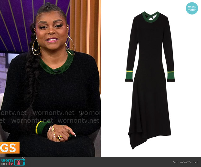 AZ Factory Keyhole-back long-sleeve dress worn by Taraji P Henson on CBS Mornings