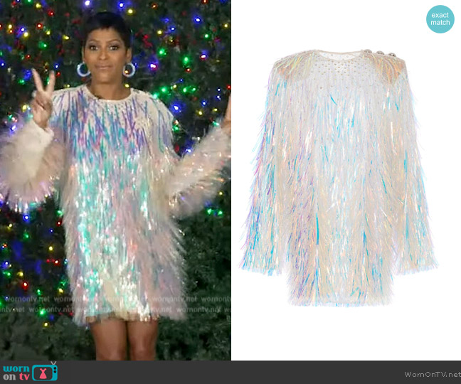 Balmain Fringed Dress worn by Tamron Hall on Tamron Hall Show