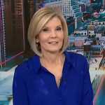 Kate’s blue floral button down shirt on NBC News Daily