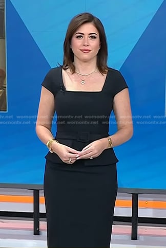 Chloe’s black square neck dress on Today