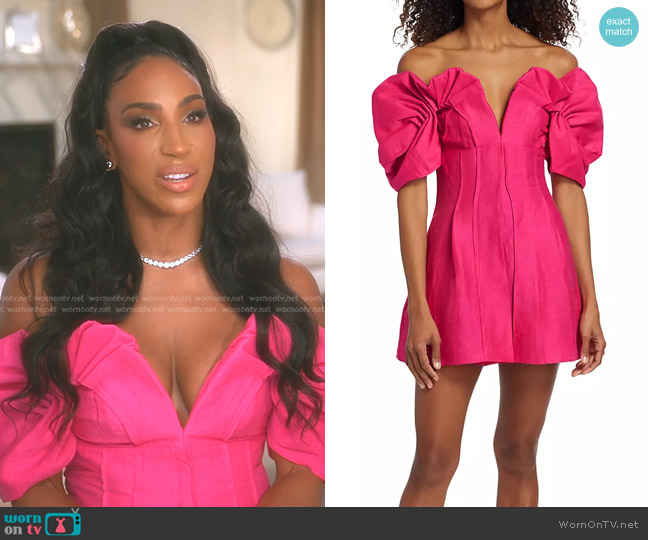 Cult Gaia Asal Dress in Calliandra worn by Annemarie Wiley on The Real Housewives of Beverly Hills