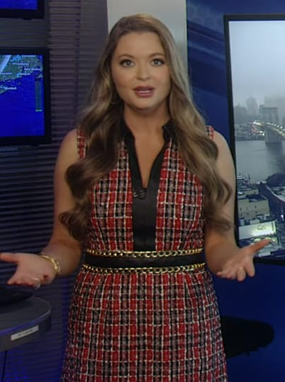 Dani’s red tweed dress on Good Morning America