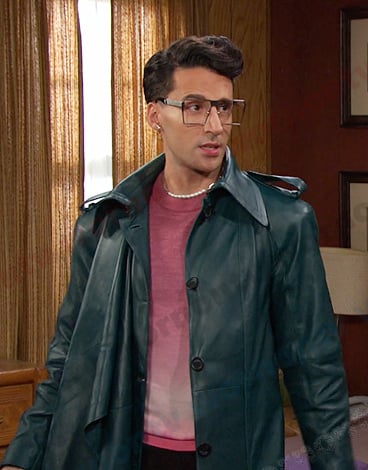 Darius’s green leather coat on Days of our Lives