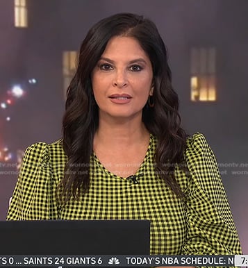 Darlene’s yellow gingham top on Today