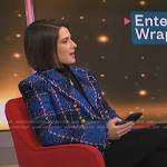Daryn Carp’s blue plaid tweed blazer on NBC News Daily